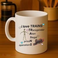 I Love Trains Alien Illegal Prison Operations Coffee Mug thumb 4