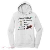 I Love Trains Alien Illegal Prison Operations Women's Hoodie thumb 0
