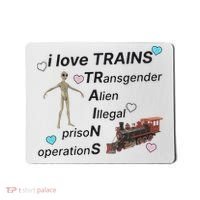 I Love Trains Alien Illegal Prison Operations Mousepad thumb 0