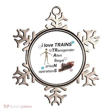 I Love Trains Alien Illegal Prison Operations Ornament