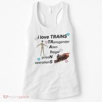I Love Trains Alien Illegal Prison Operations Women's Tank Top thumb 0