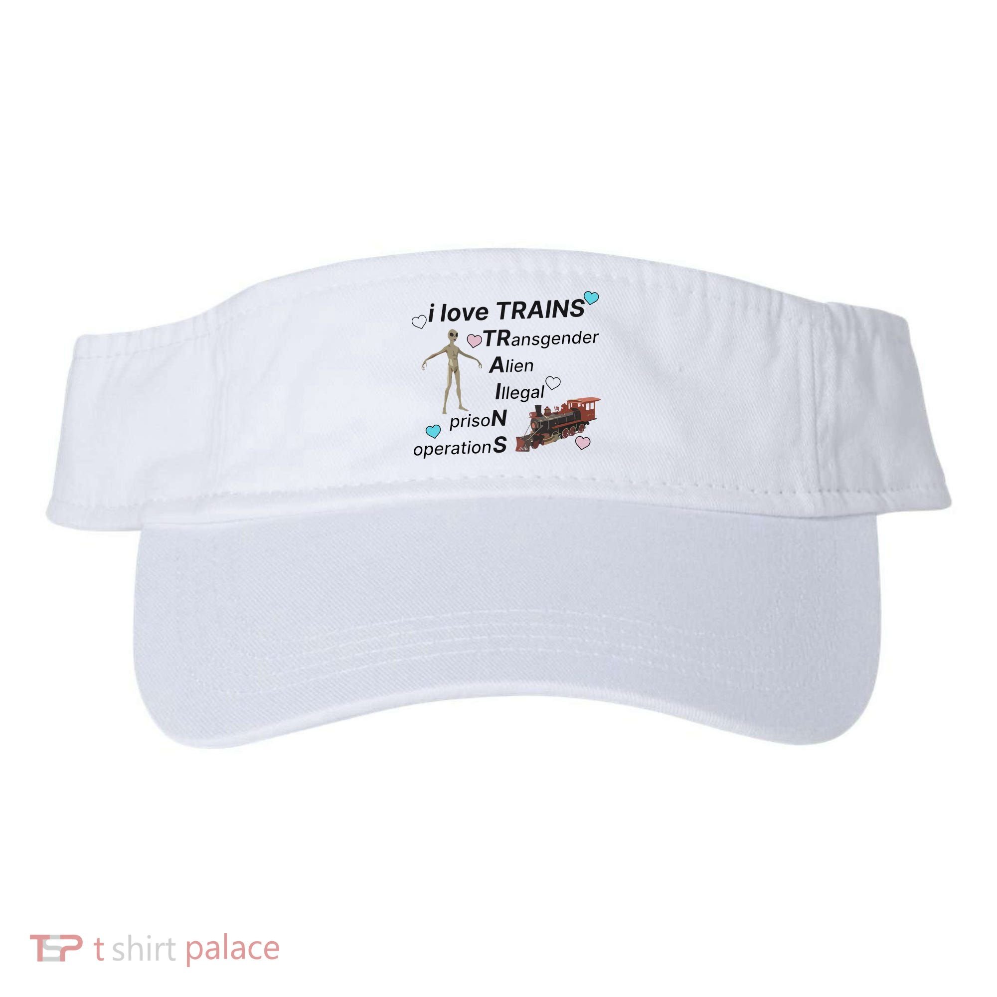 I Love Trains Alien Illegal Prison Operations Visor