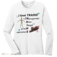 I Love Trains Alien Illegal Prison Operations Women's Long Sleeve Shirt thumb 0