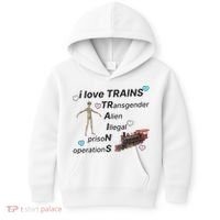 I Love Trains Alien Illegal Prison Operations Kids Hoodie thumb 0