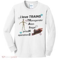 I Love Trains Alien Illegal Prison Operations Kids Long Sleeve Shirt thumb 0