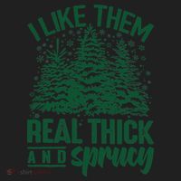 I Like Them Real Thick And Sprucey Christmas Pine Golf Towel thumb 3