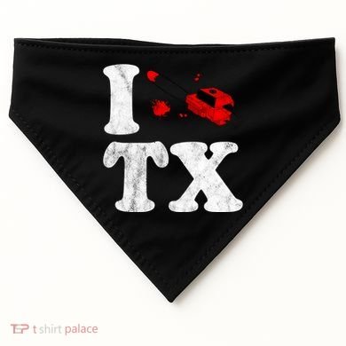I Love Texas Chainsaw USA-Made Doggie Bandana