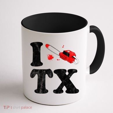 I Love Texas Chainsaw Coffee Mug back