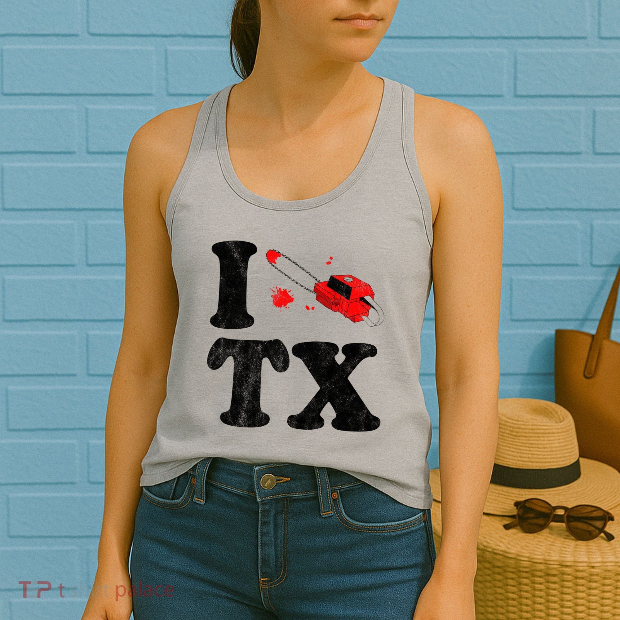 I Love Texas Chainsaw Women's Tank Top