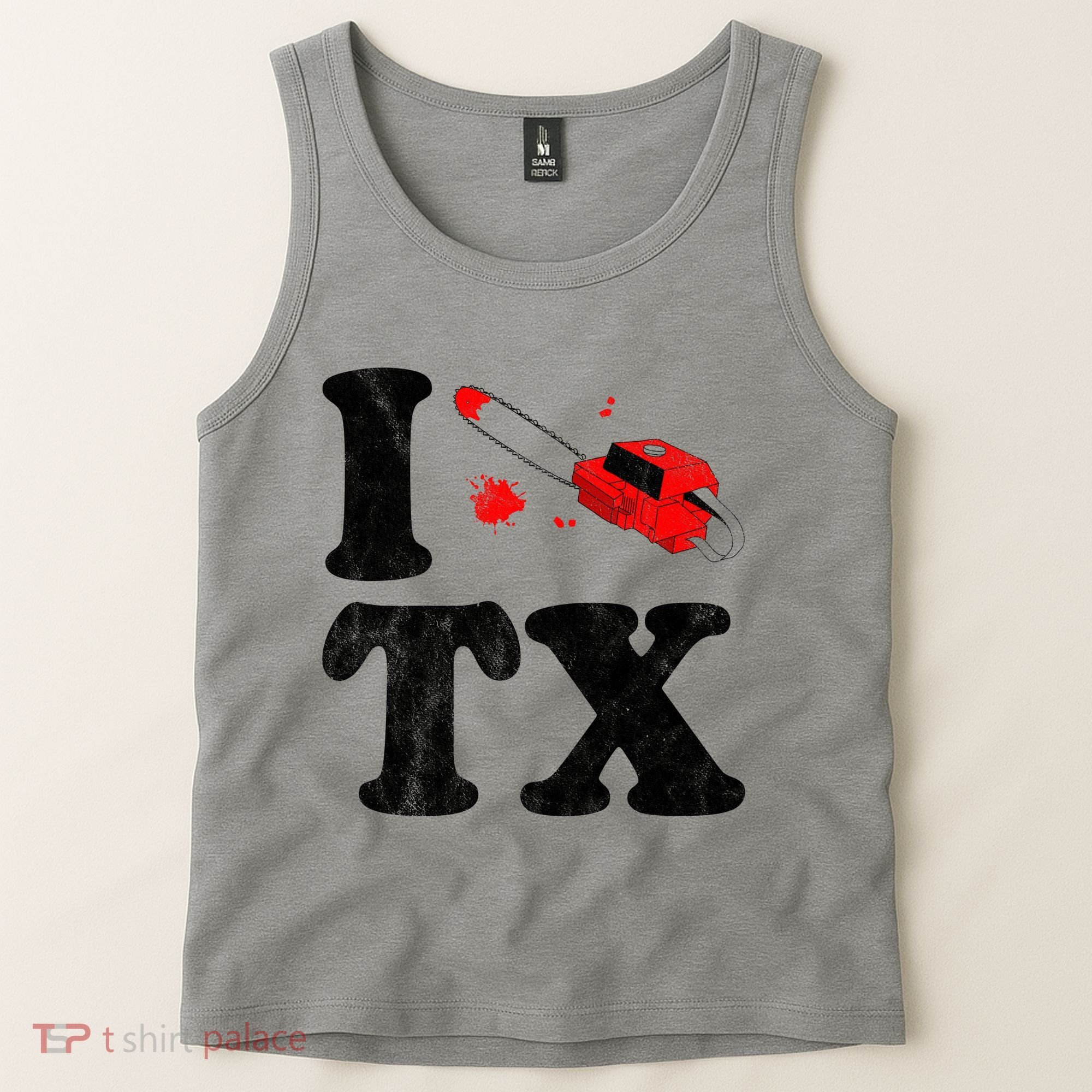 I Love Texas Chainsaw Tank Top