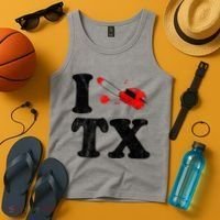 I Love Texas Chainsaw Tank Top thumb 4