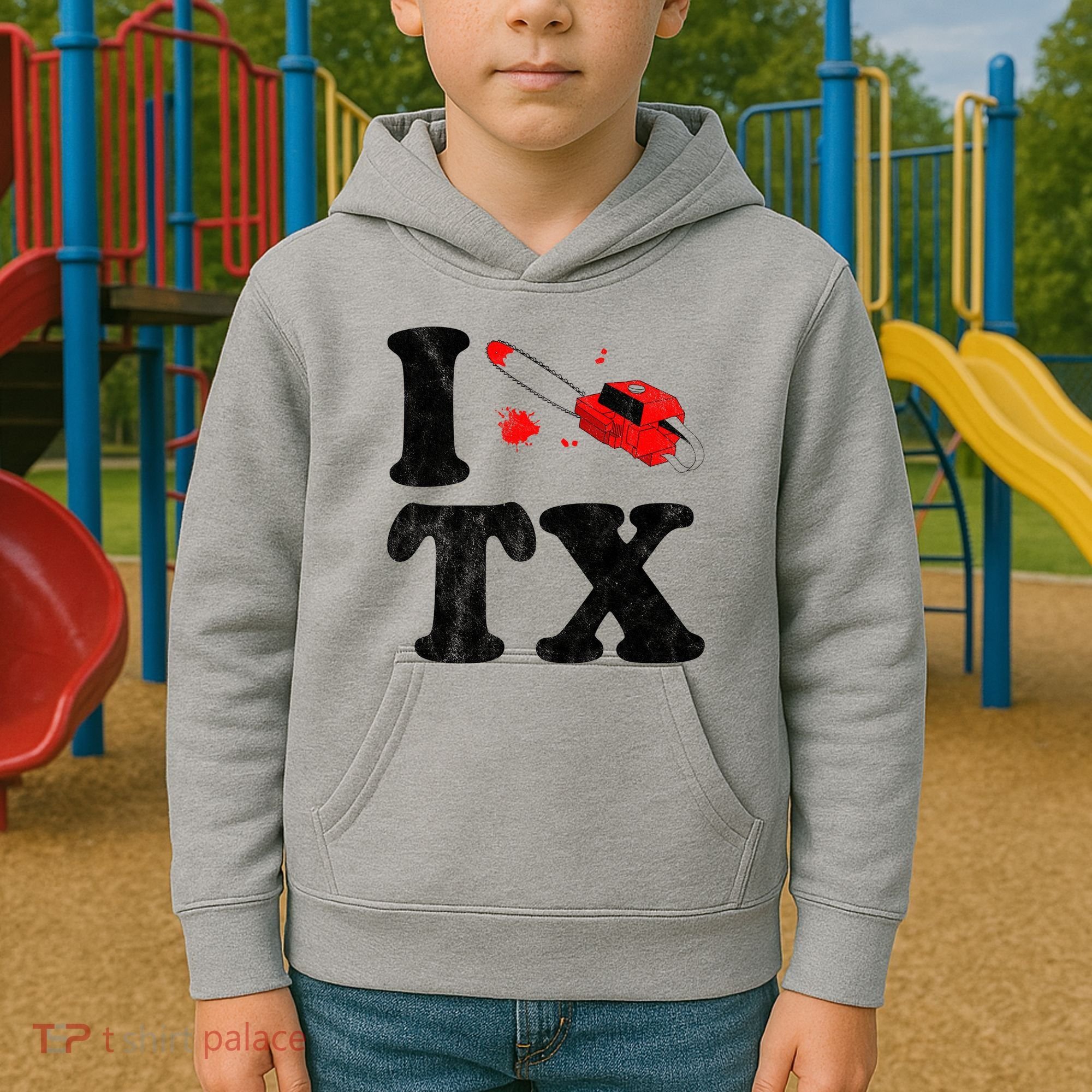 I Love Texas Chainsaw Kids Hoodie