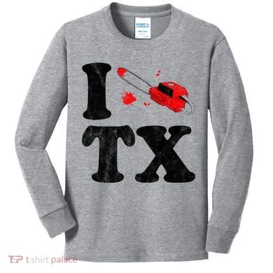I Love Texas Chainsaw Kids Long Sleeve Shirt