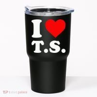 I Love T.S I Heart T.S Tumbler thumb 0