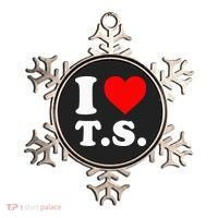 I Love T.S I Heart T.S Ornament thumb 0