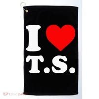 I Love T.S I Heart T.S Golf Towel thumb 0