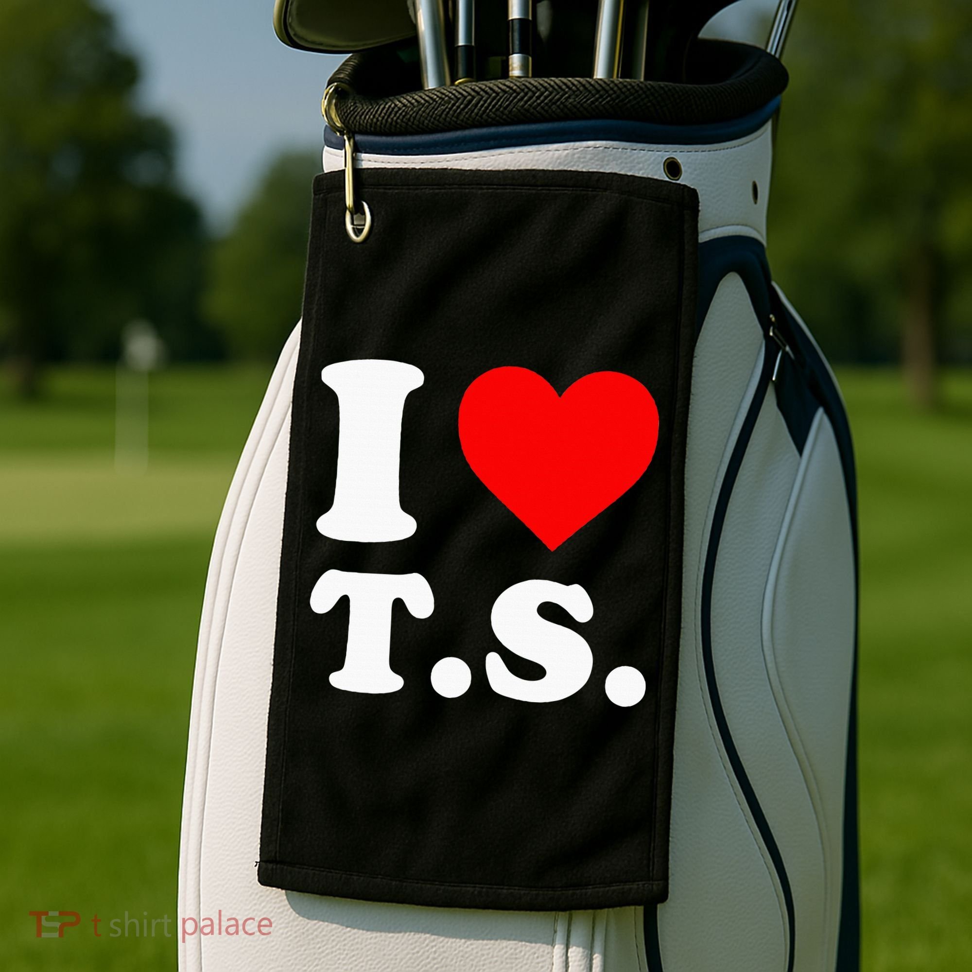 I Love T.S I Heart T.S Golf Towel