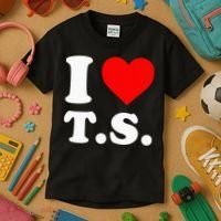 I Love T.S I Heart T.S Kids T-Shirt thumb 3
