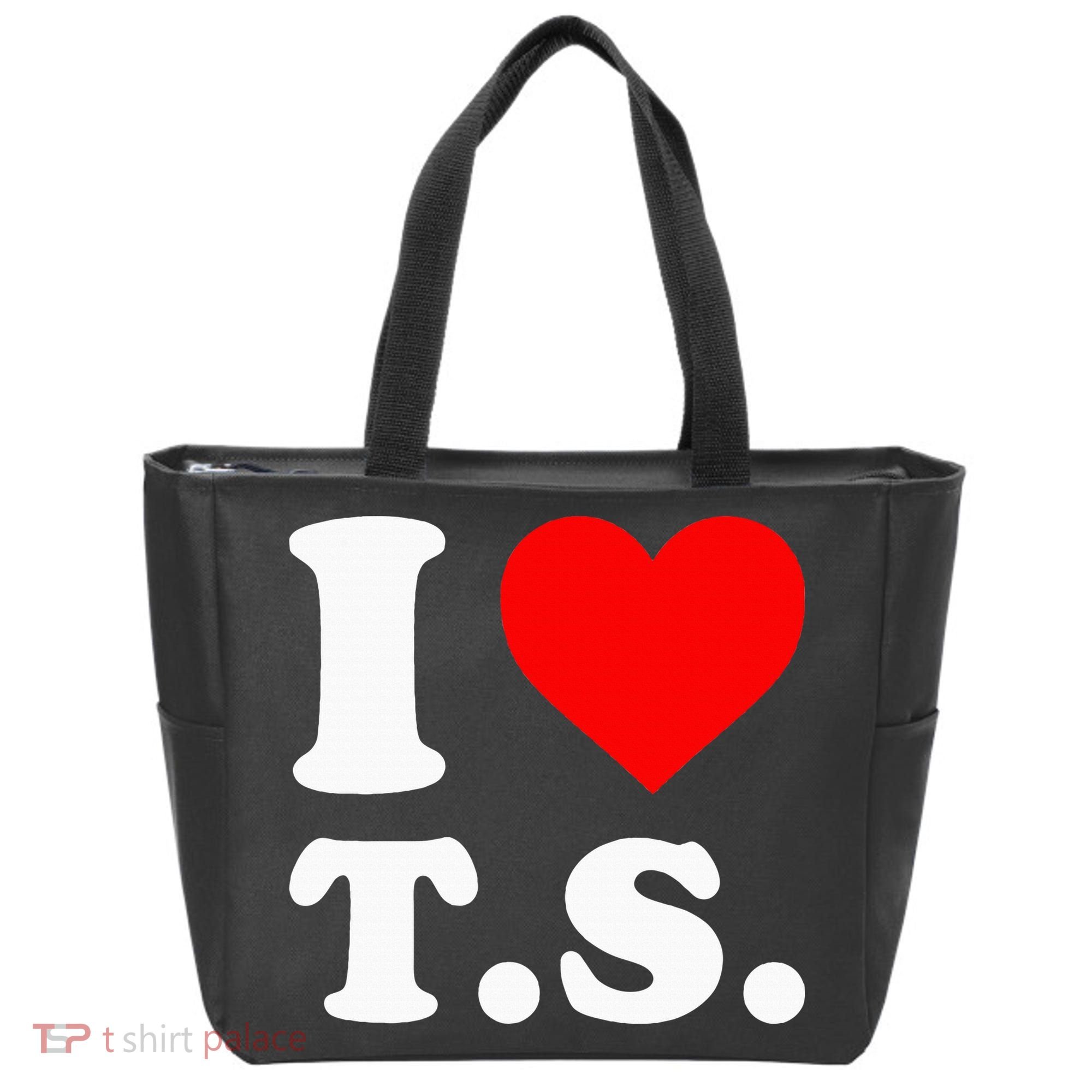 I Love T.S I Heart T.S Tote Bag