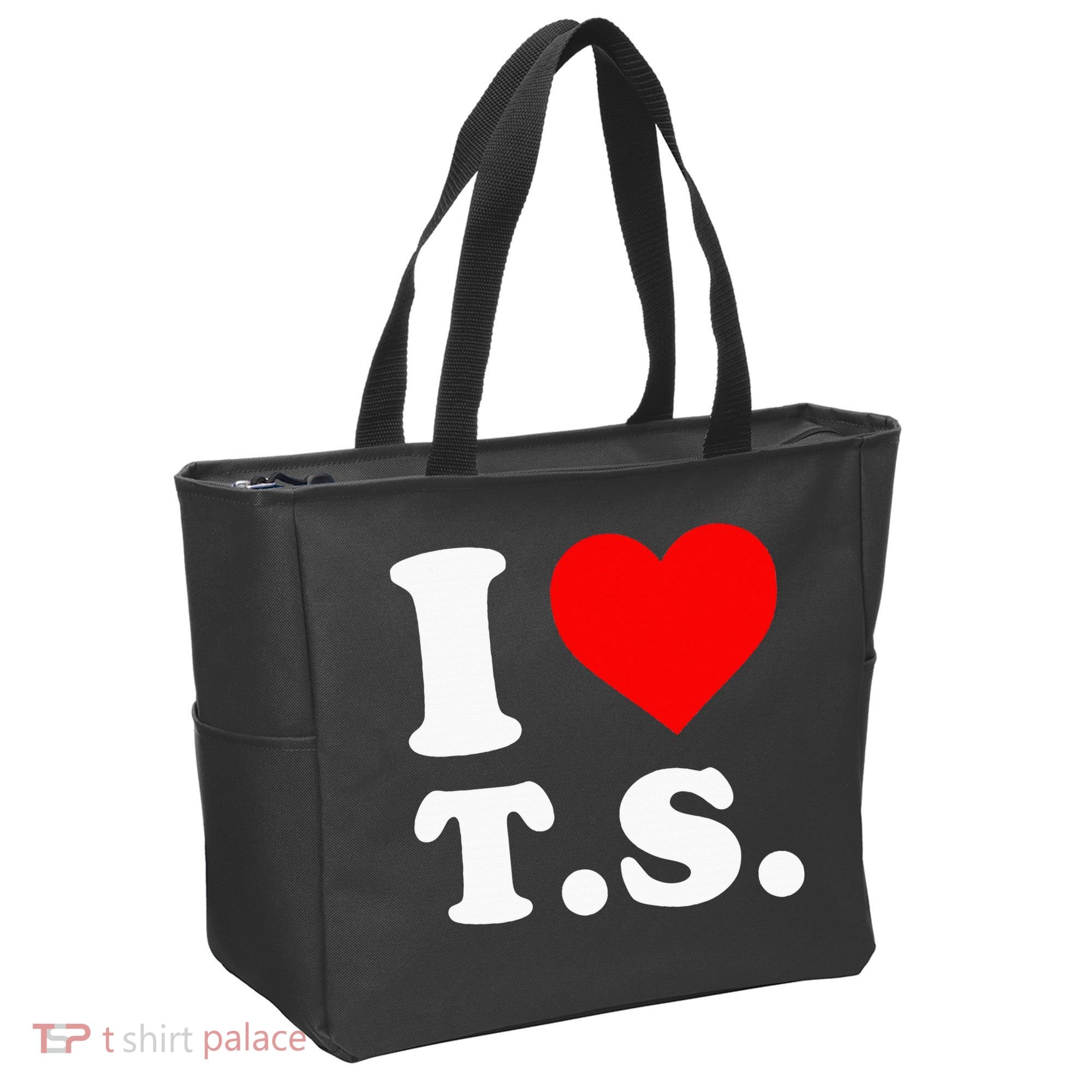 I Love T.S I Heart T.S Tote Bag