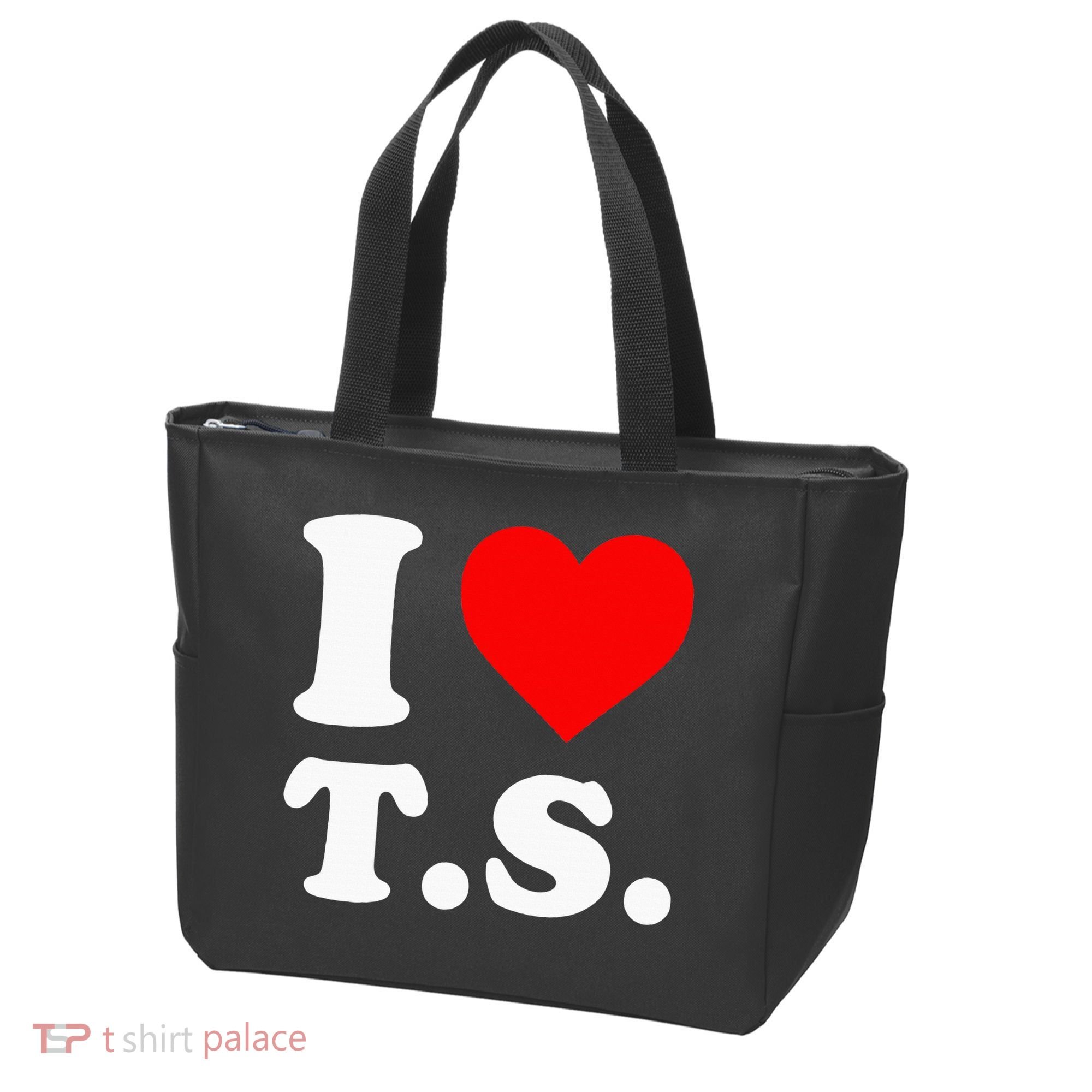 I Love T.S I Heart T.S Tote Bag