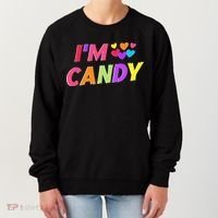 I Love To Eat Candy I'm Candy Funny Couple Matching Women's Sweatshirt thumb 0