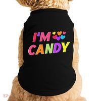 I Love To Eat Candy I'm Candy Funny Couple Matching Doggie Tank thumb 0