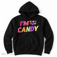 I Love To Eat Candy I'm Candy Funny Couple Matching Hoodie thumb 0