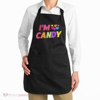 I Love To Eat Candy I'm Candy Funny Couple Matching Apron thumb 2