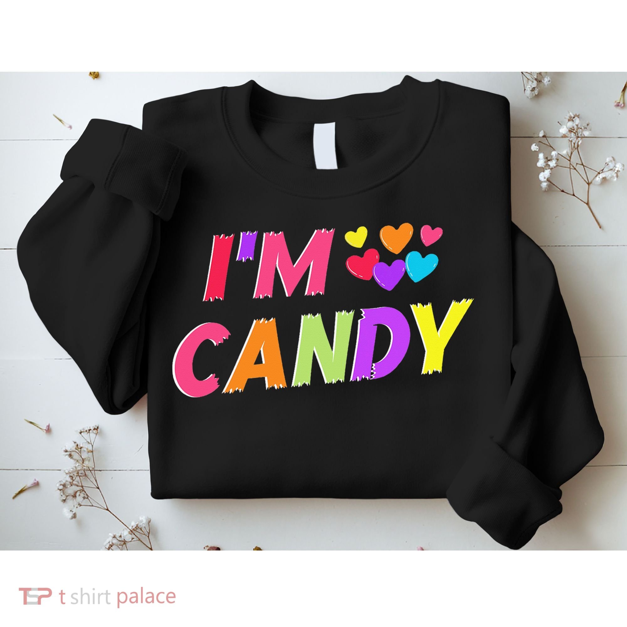 I Love To Eat Candy I'm Candy Funny Couple Matching Sweatshirt