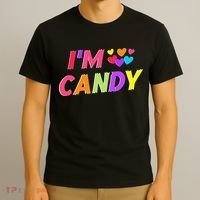 I Love To Eat Candy I'm Candy Funny Couple Matching T-Shirt thumb 3
