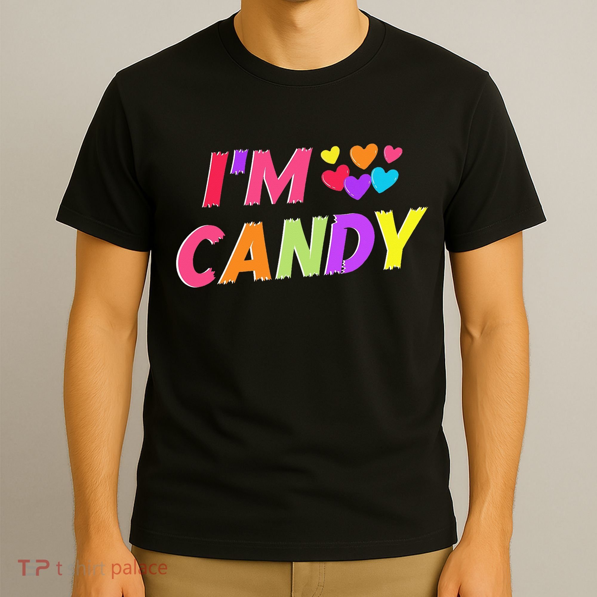 I Love To Eat Candy I'm Candy Funny Couple Matching T-Shirt