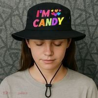 I Love To Eat Candy I'm Candy Funny Couple Matching Bucket Hat thumb 3
