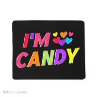 I Love To Eat Candy I'm Candy Funny Couple Matching Mousepad thumb 0