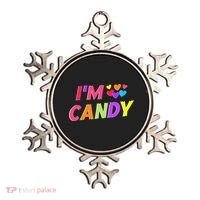 I Love To Eat Candy I'm Candy Funny Couple Matching Ornament thumb 0