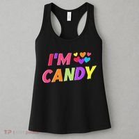 I Love To Eat Candy I'm Candy Funny Couple Matching Women's Tank Top thumb 3