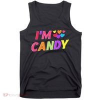 I Love To Eat Candy I'm Candy Funny Couple Matching Tank Top thumb 0