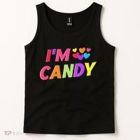 I Love To Eat Candy I'm Candy Funny Couple Matching Tank Top thumb 2