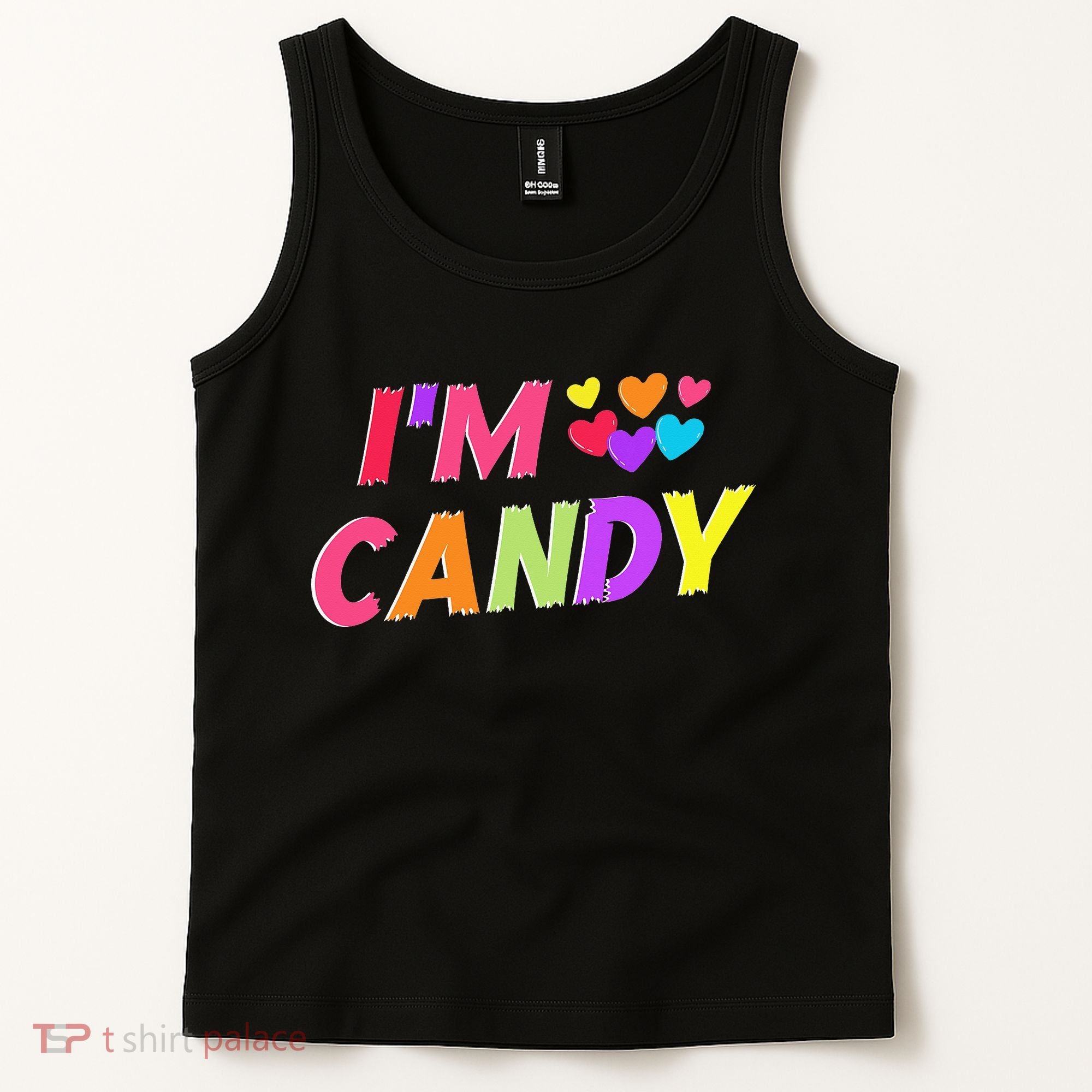 I Love To Eat Candy I'm Candy Funny Couple Matching Tank Top