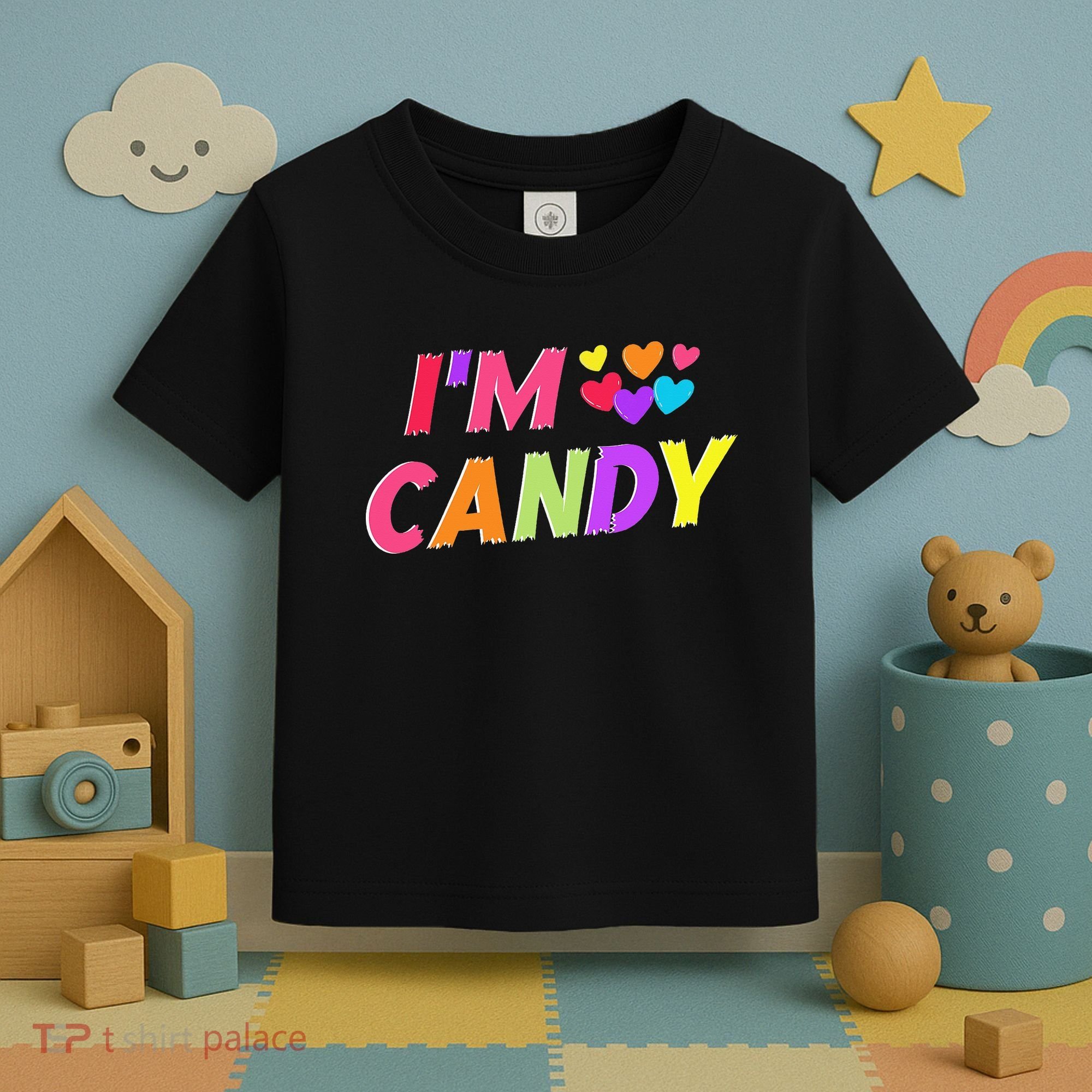 I Love To Eat Candy I'm Candy Funny Couple Matching Toddler T-Shirt