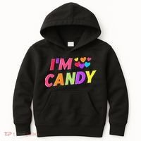 I Love To Eat Candy I'm Candy Funny Couple Matching Kids Hoodie thumb 0