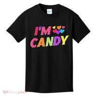 I Love To Eat Candy I'm Candy Funny Couple Matching Kids T-Shirt thumb 0