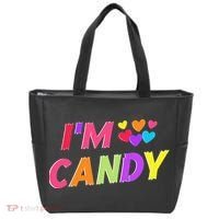 I Love To Eat Candy I'm Candy Funny Couple Matching Tote Bag thumb 0