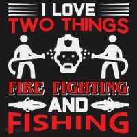 I Love Two Things Firefighting And Fishing Women's Hoodie thumb 2