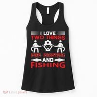 I Love Two Things Firefighting And Fishing Women's Tank Top thumb 0