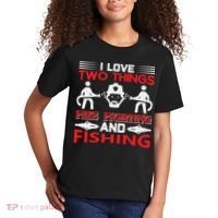 I Love Two Things Firefighting And Fishing Kids T-Shirt thumb 2