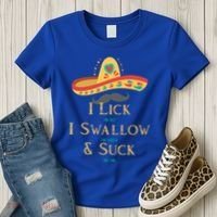 I Lick The Salt Swallow The Tequila And Suck The Lime Cool Gift Women's T-Shirt thumb 3
