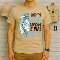 I Liked The Lions Before It Was Cool Funny Vintage T-Shirt thumb 6
