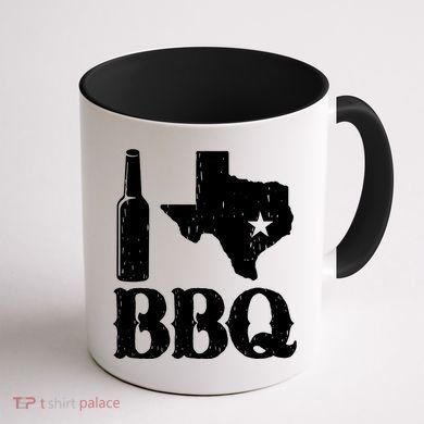 I Love Texas Bbq Coffee Mug back