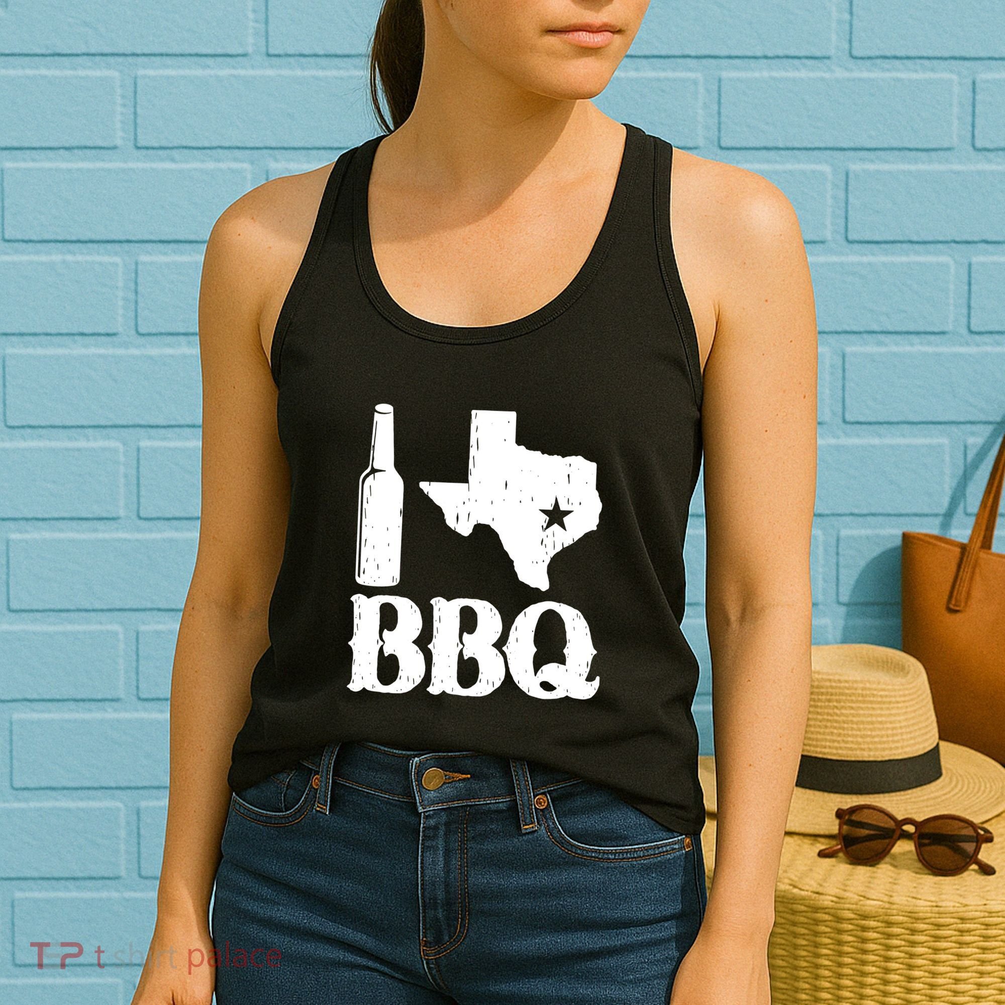 I Love Texas Bbq Women's Tank Top